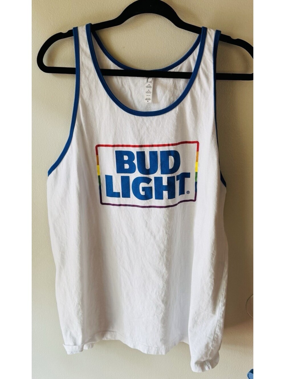 Bud Light Pride/Rainbow 100% Cotton Size XL-Tank Top